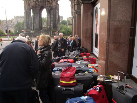 getting ready to leave Edinburgh