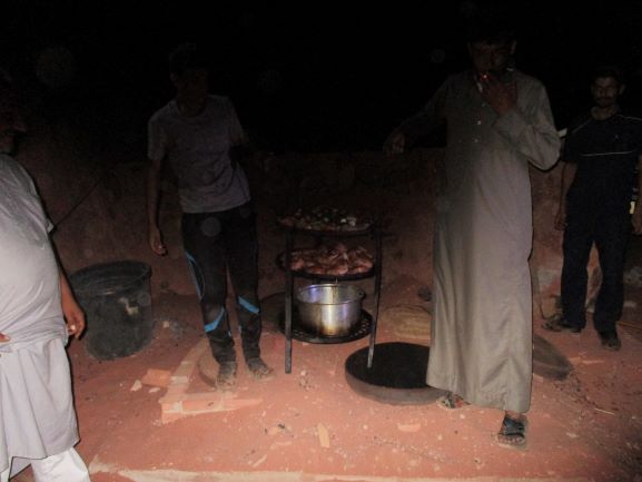 our desert dinnar out of the ground pit