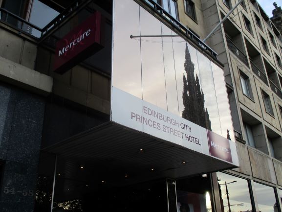 our hotel for our stay in Edinburgh