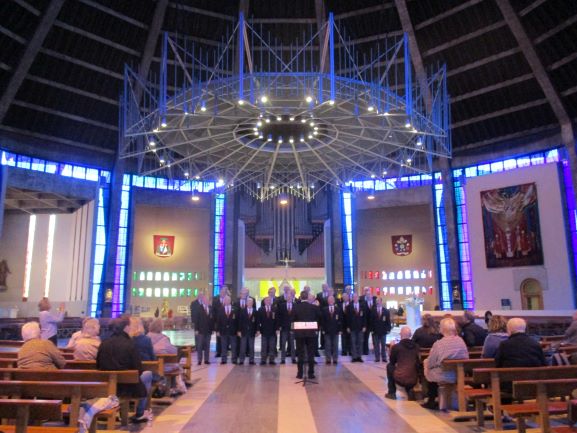 singing at Catholic Cathedral