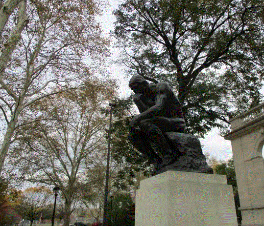 Dante pondering the gates of hell