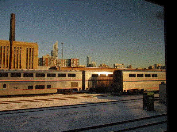 leaving Chicago right on time